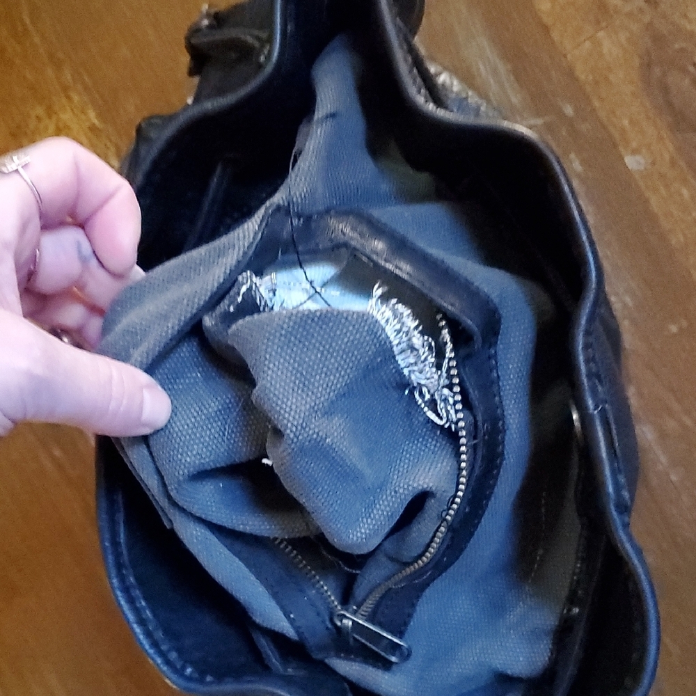 Frye Black Leather Studded Shoulder Bag - Picture 8 of 11
